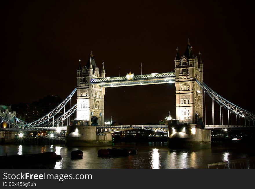 London tower bridge by night. London tower bridge by night