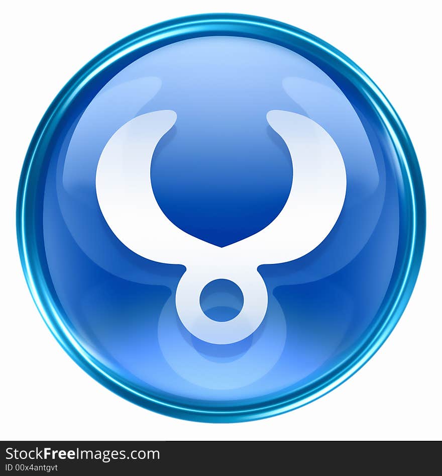 Taurus zodiac button icon