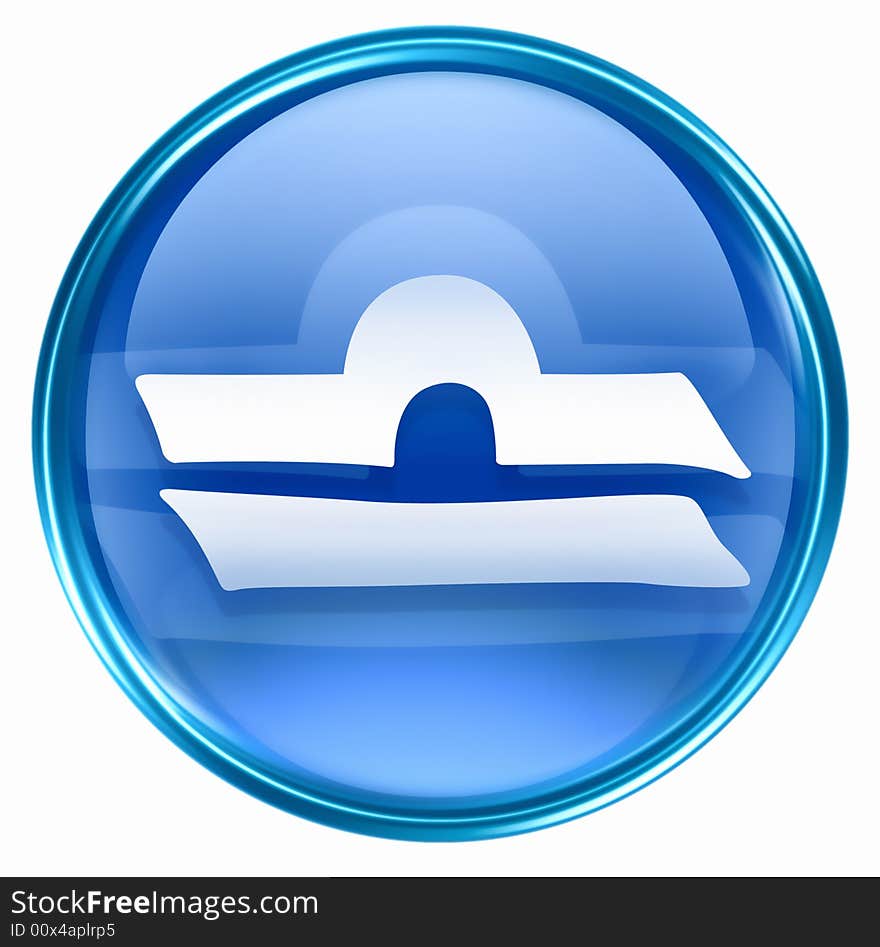 Libra zodiac button icon