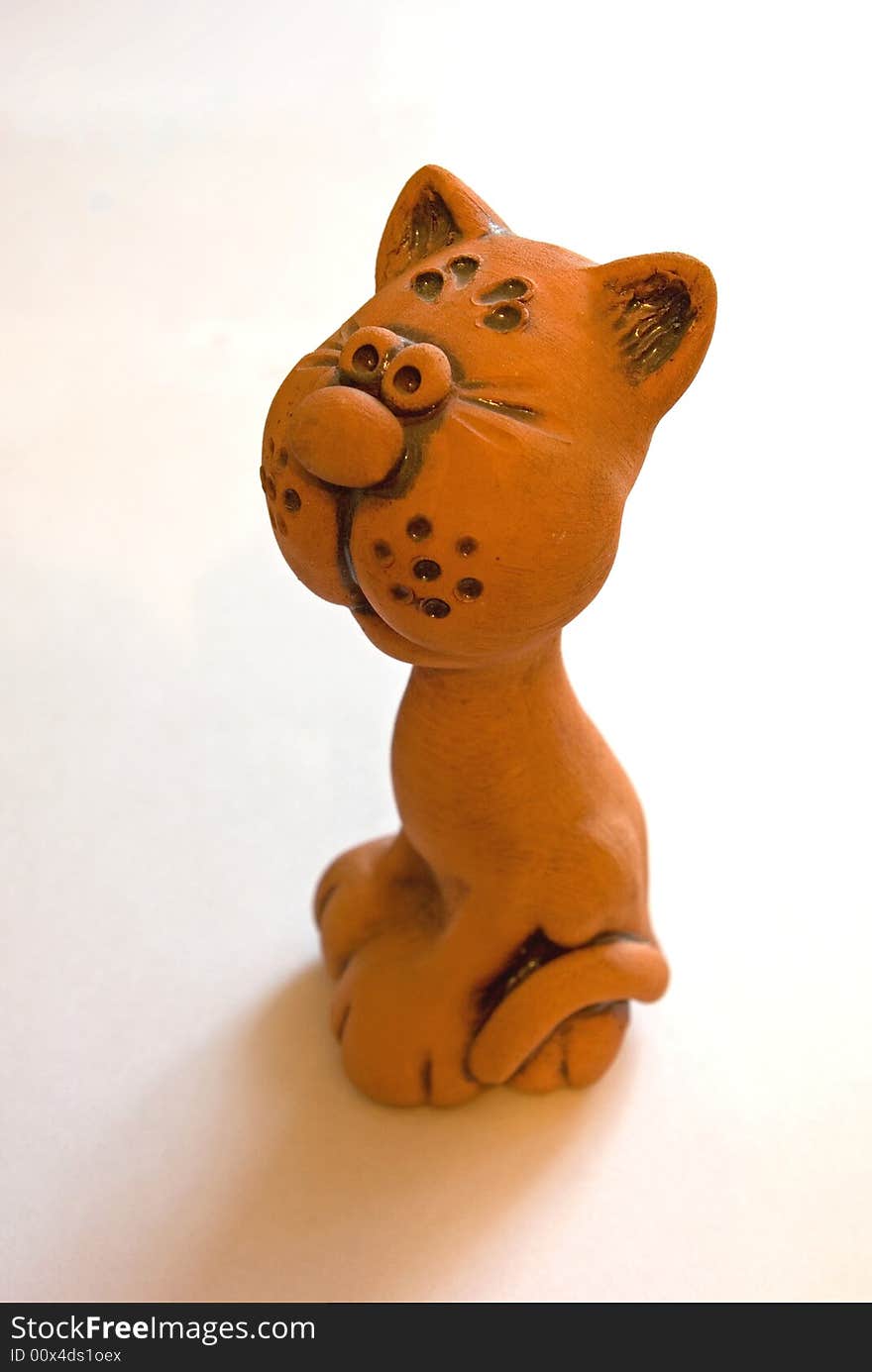 Funny ceramic cat