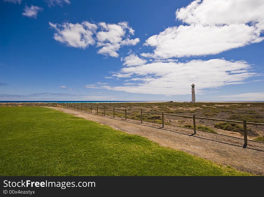 Lighthouse on the Beach at Morro Jable.