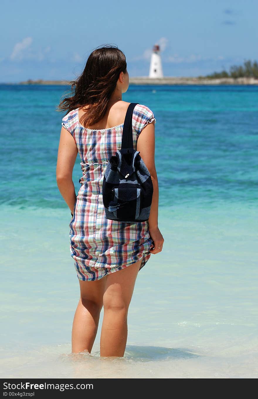 Standing On Nassau Beach