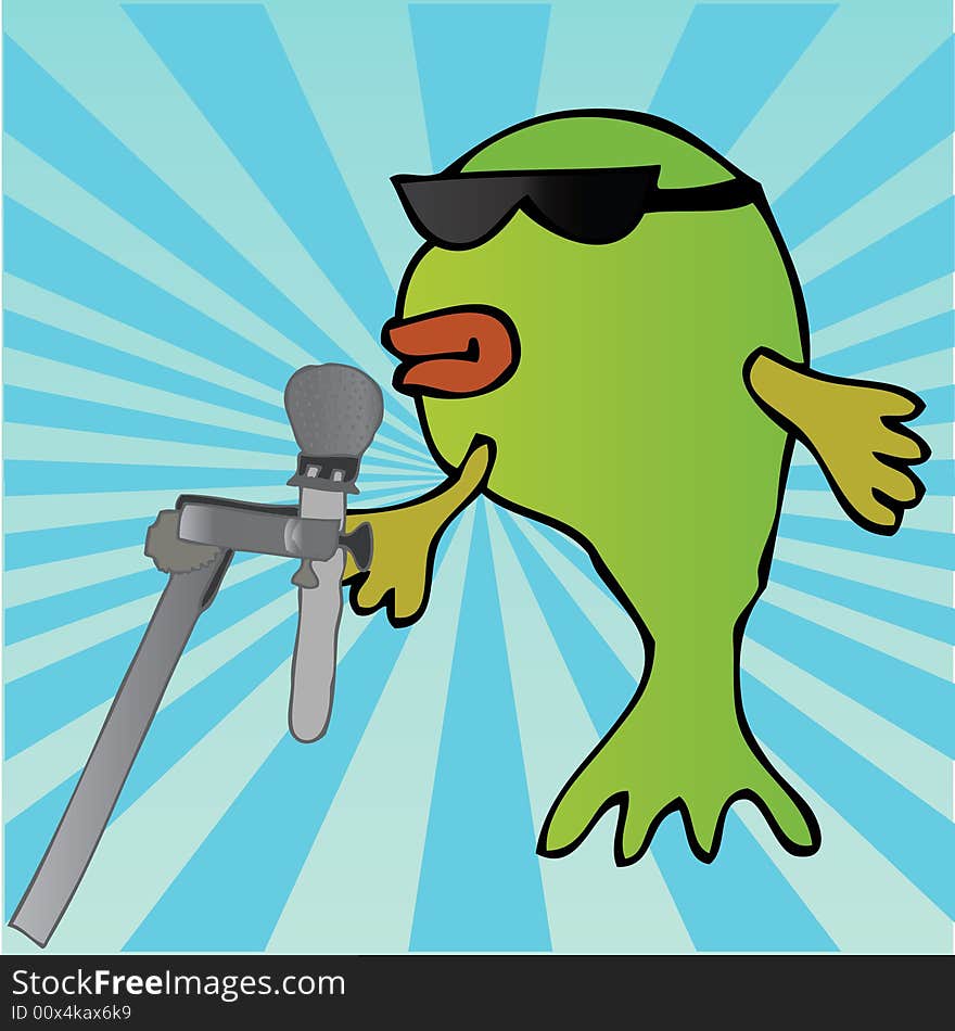 Cool fish on the mic