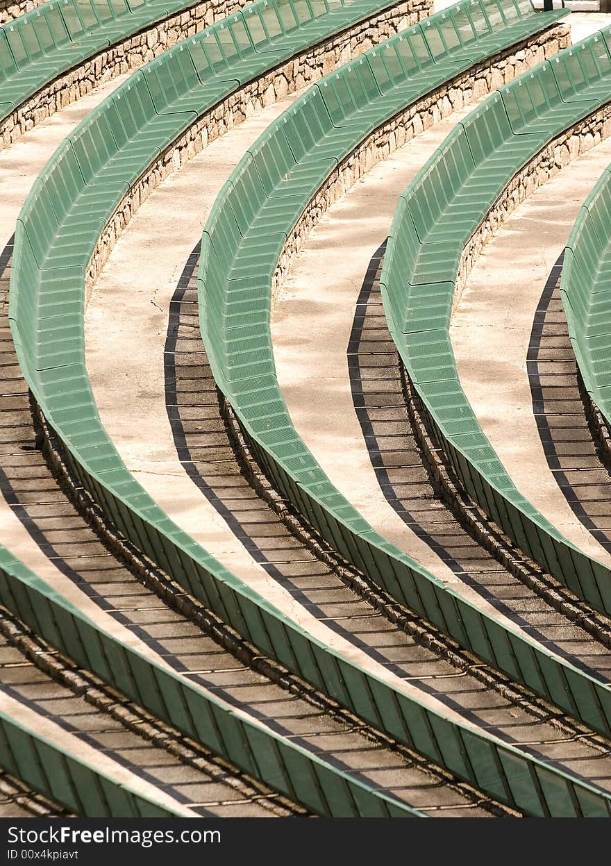 Green Amphitheater Benches