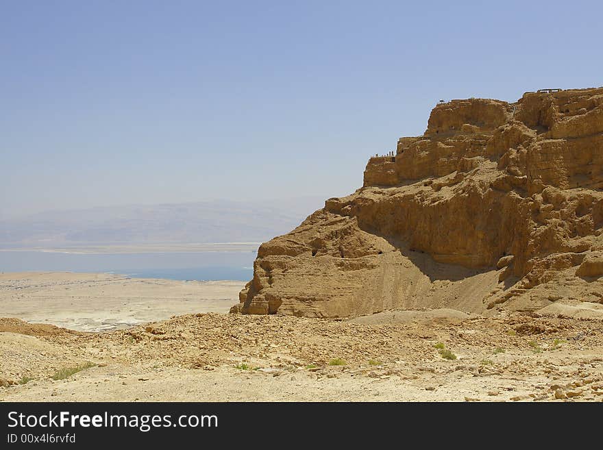 Israel. Fortress Masada located between Judean desert and the Dead sea. Israel. Fortress Masada located between Judean desert and the Dead sea.