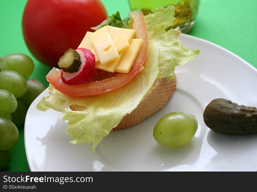 Some beautiful arranged pieces of bread. Some beautiful arranged pieces of bread