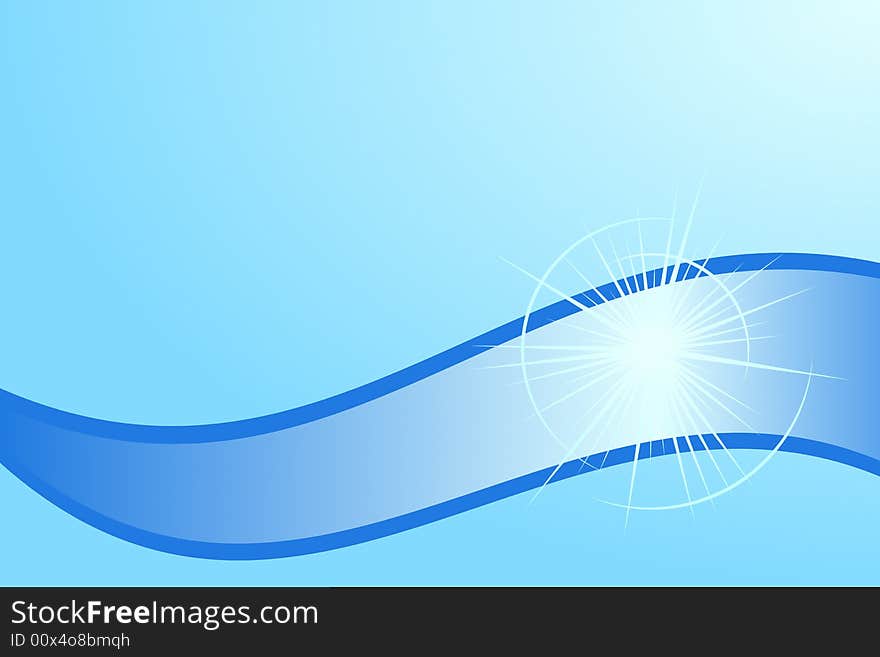 Vector illustration of blue flare