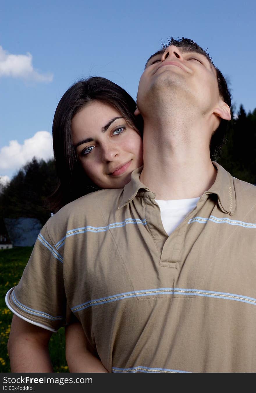 Portrait of young attractive couple. Portrait of young attractive couple