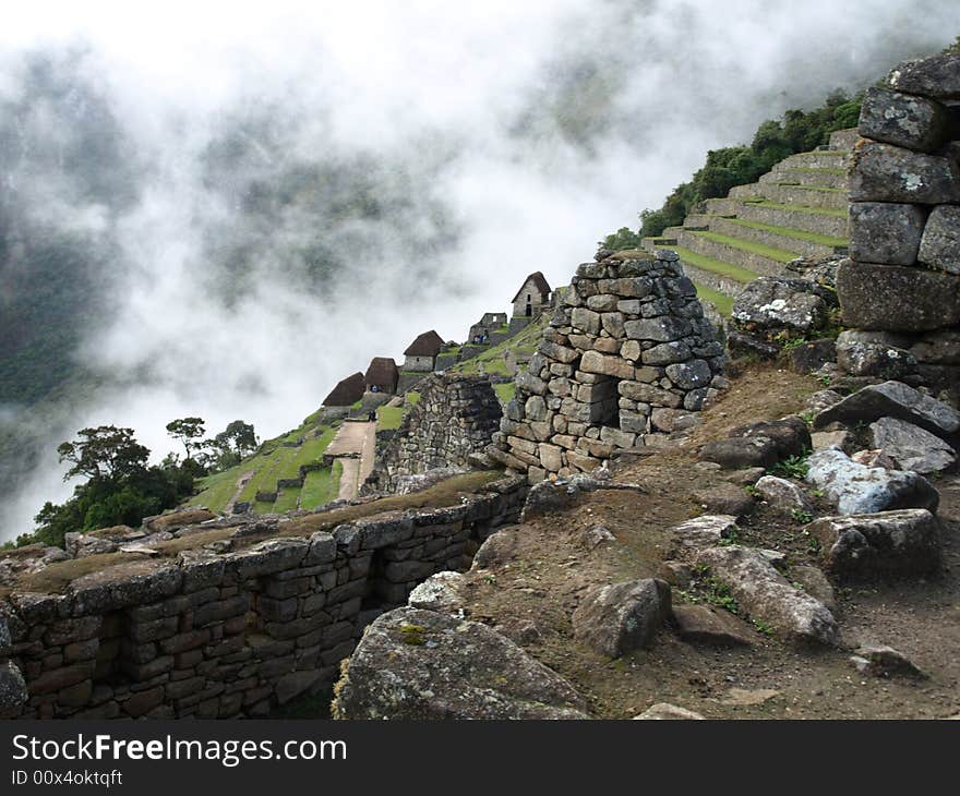 The lost city of the inca Machu Picchu in Cuzco, Peru.