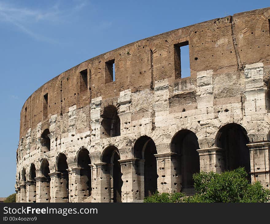 A ancient roman ruin in Rome. A ancient roman ruin in Rome