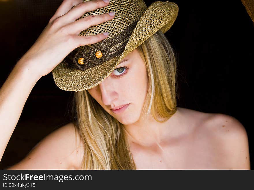 Woman with hat