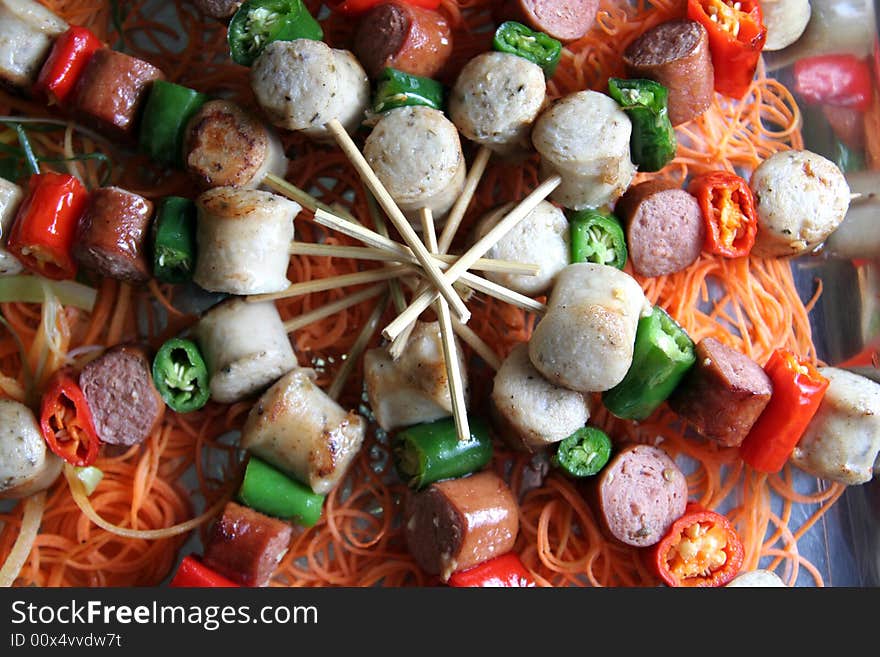 Sausage kebab