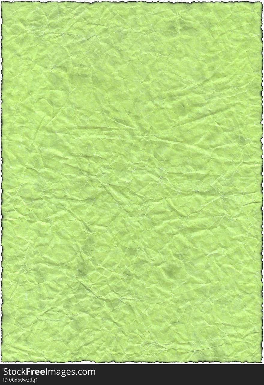 Vintage isolated old retro ripped green paper