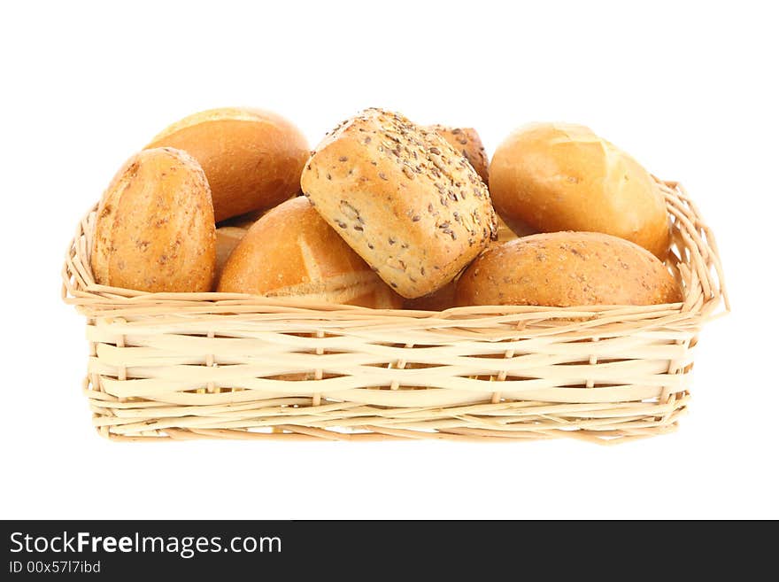 Bread rolls isolated on a white background. Bread rolls isolated on a white background.