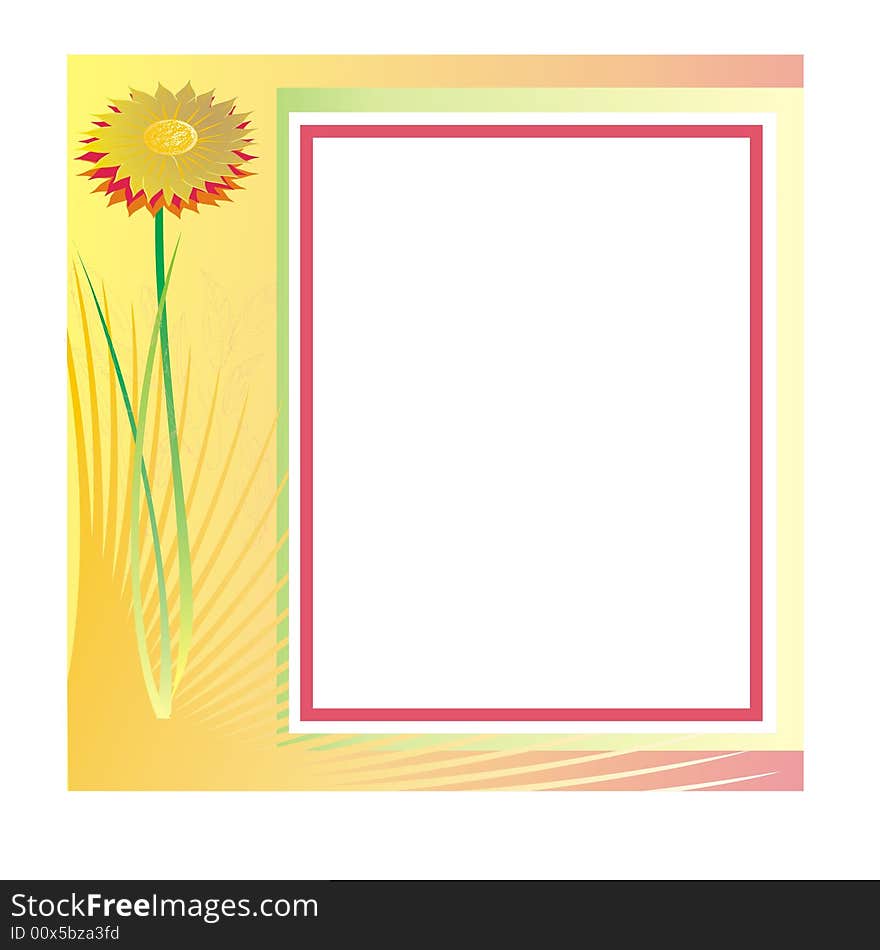 Photo frame with flower