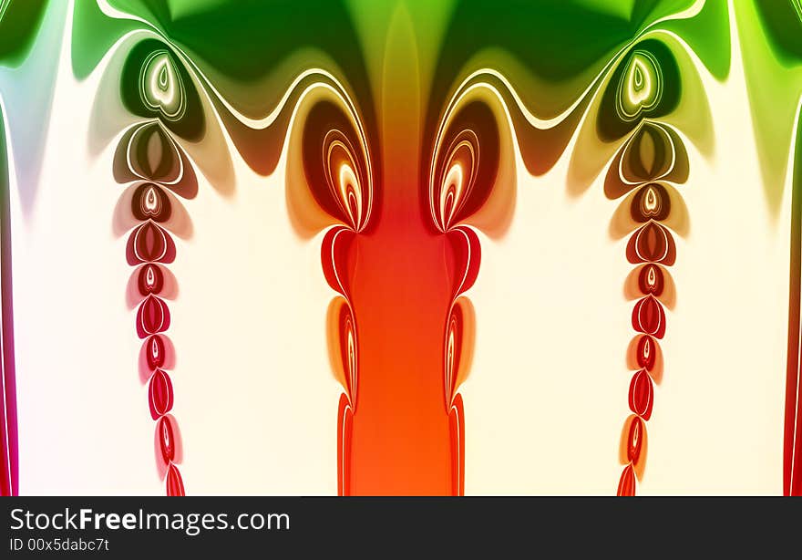 Modern 3D rendered fractal design(abstract background)