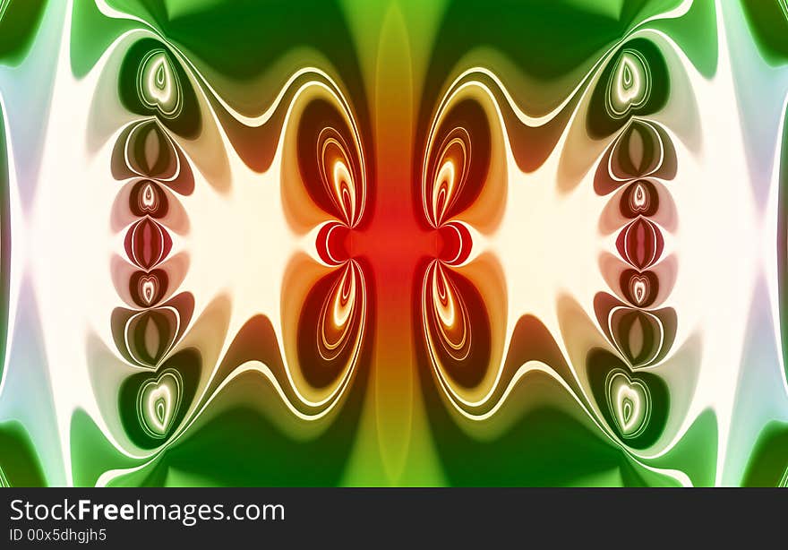 Modern 3D rendered fractal design(abstract background)