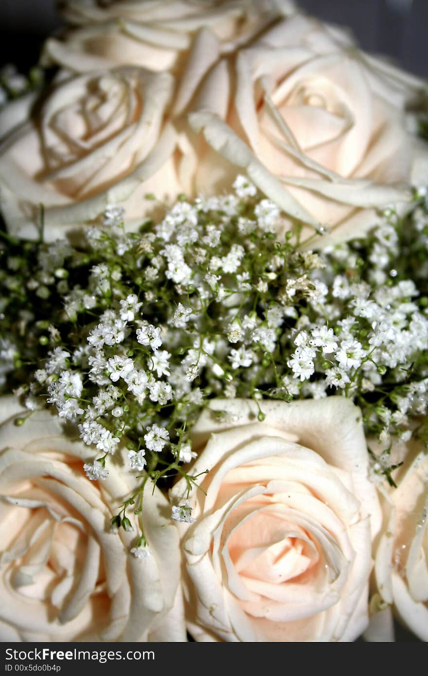 Wedding bouquet and white rose