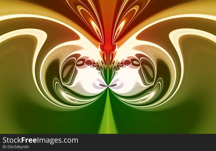 Modern 3D rendered fractal design(abstract background)