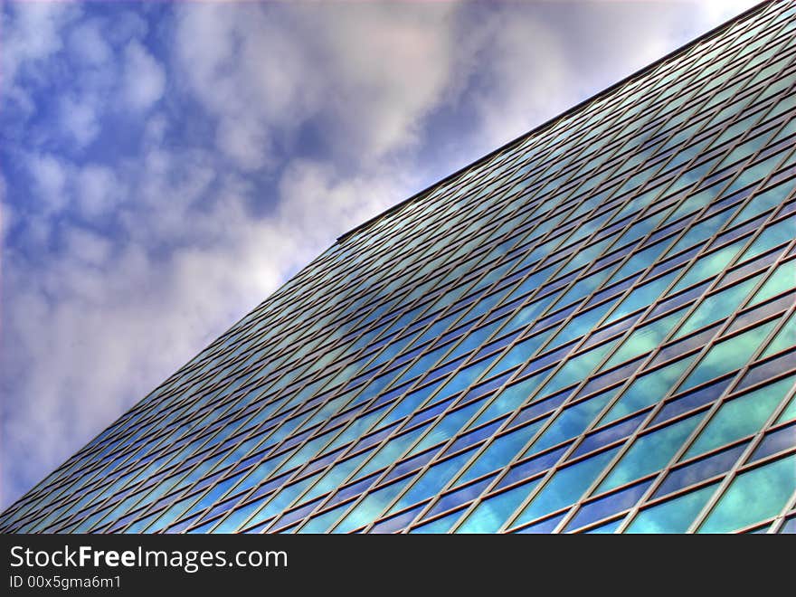 Modern building business reflect the sky in the mirror. Modern building business reflect the sky in the mirror