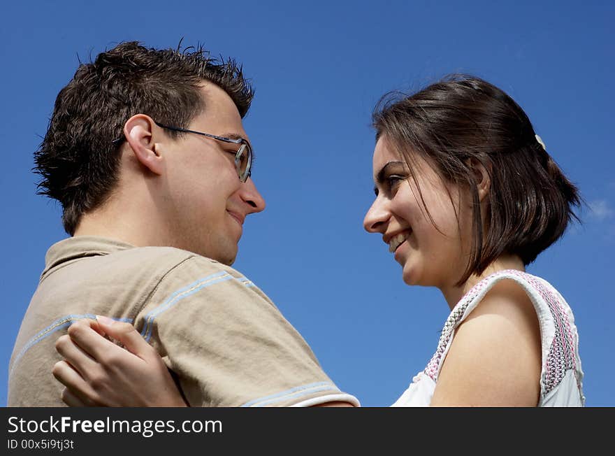 Portrait of young attractive couple. Portrait of young attractive couple