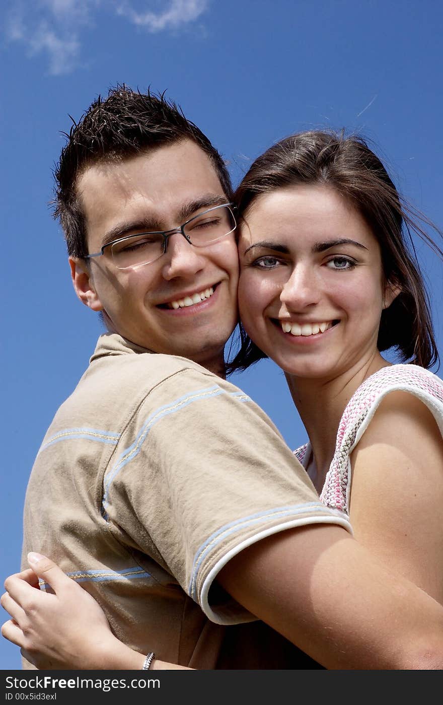 Portrait of young attractive couple. Portrait of young attractive couple