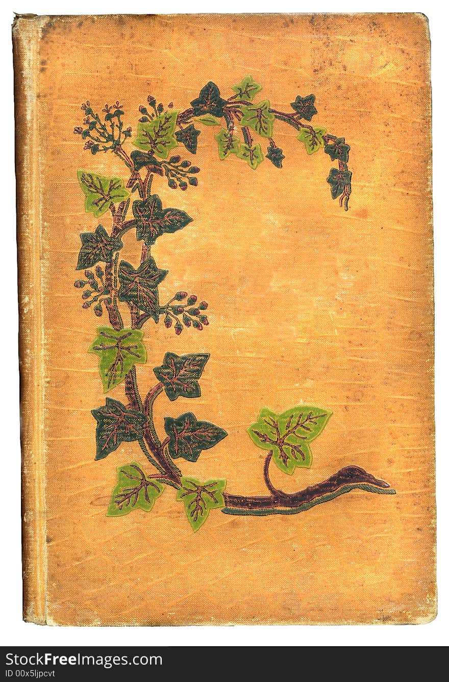 Old, worn, vintage book cover with copy-space for your own text. Old, worn, vintage book cover with copy-space for your own text.