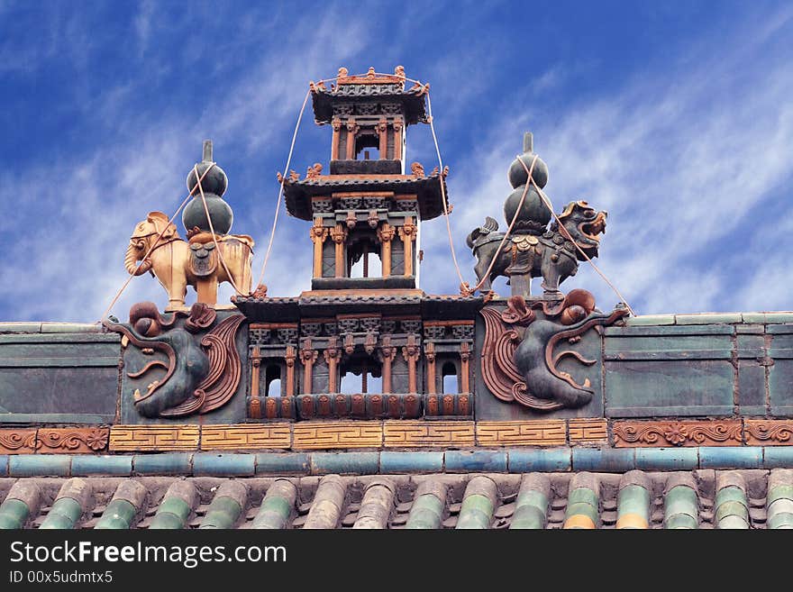 The Chinese ancient building pays attention to in the design very much being ornamental.

Here is a kind of ornament of Buddhism. The Chinese ancient building pays attention to in the design very much being ornamental.

Here is a kind of ornament of Buddhism.