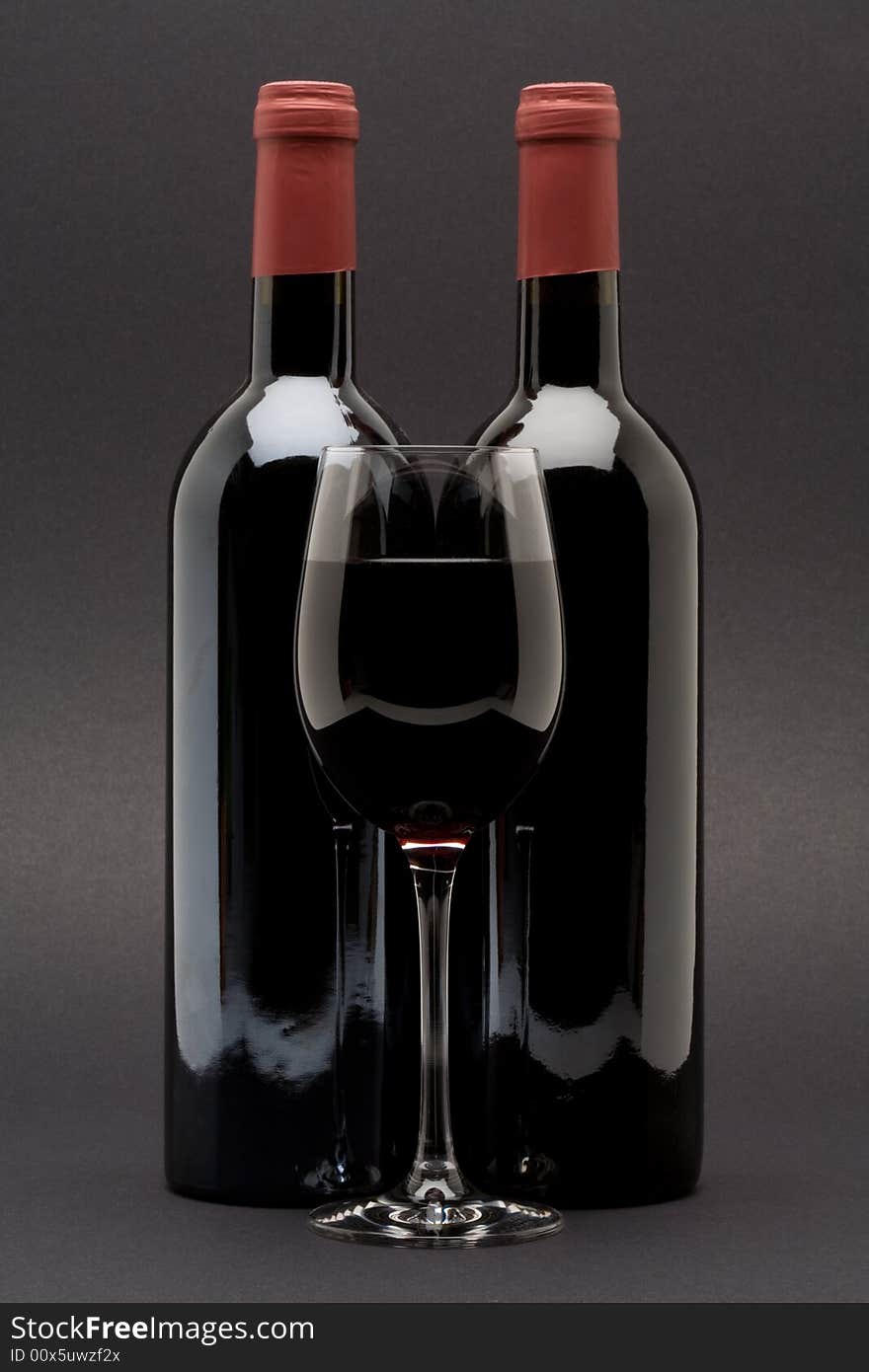 Red Wine On Black Background