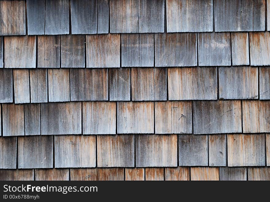 Wooden wall padding on building in Austria. Wooden wall padding on building in Austria