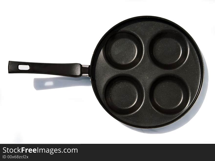 Black fraying pan for eggs. Black fraying pan for eggs