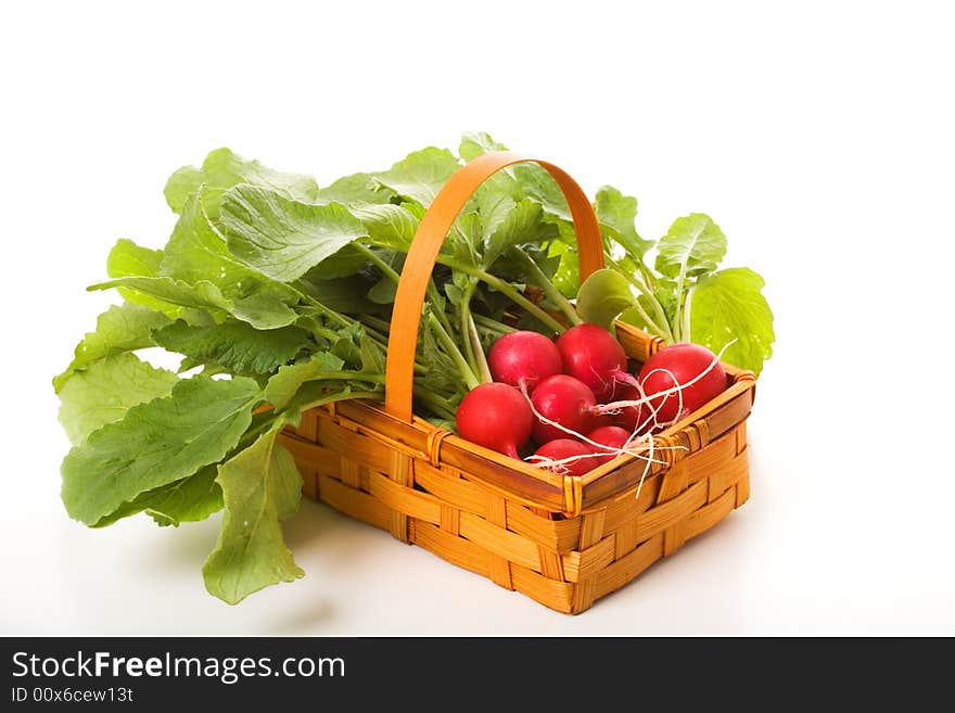 Basket With A Garden Radish