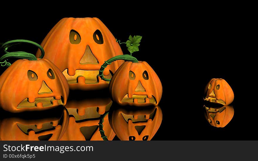 Pumkin jack-o-lantern