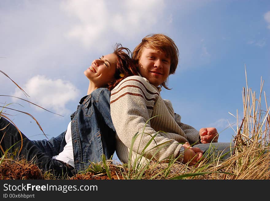 Girl beautiful and young boy - love. Girl beautiful and young boy - love