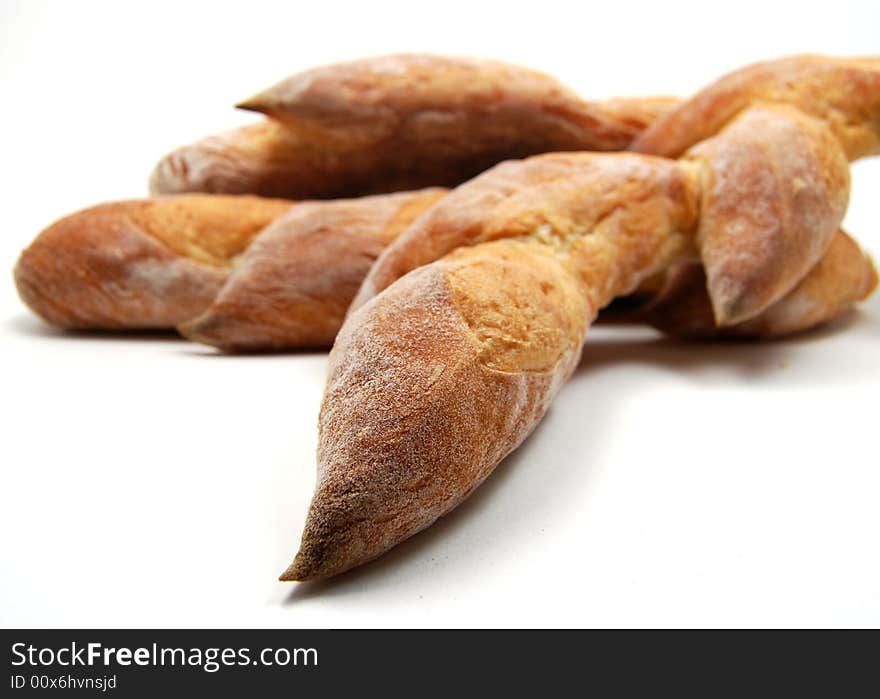 A loaf of fresh pain epi bread