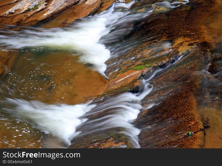 Water streams and cascades