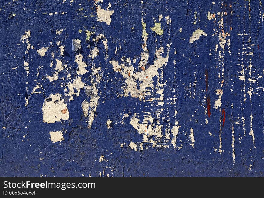 Old blue wall