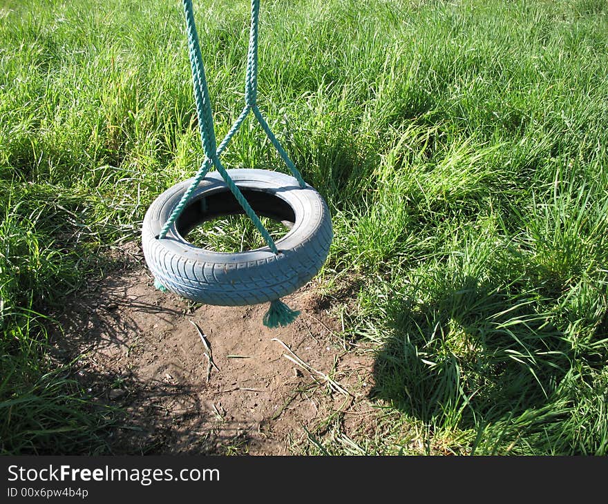 Swing made with an old tirre. Swing made with an old tirre