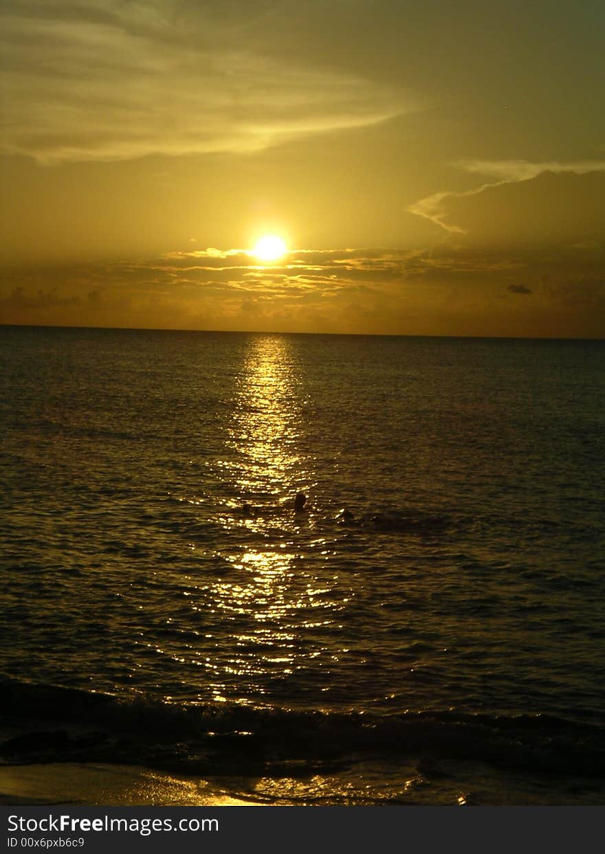 Sunsetting over the beautiful beach in St. Croix. Sunsetting over the beautiful beach in St. Croix.