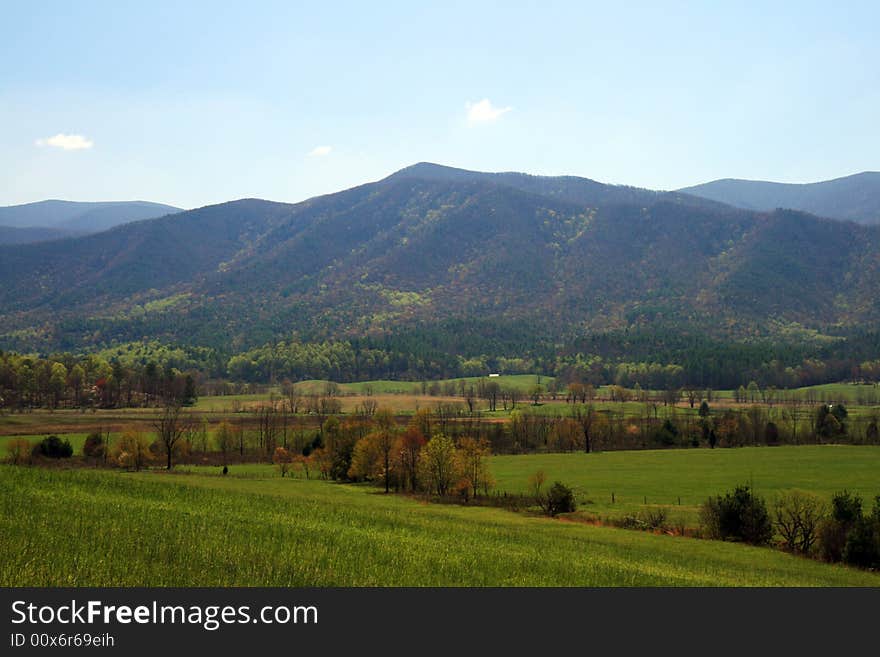 The Great Smoky Mountain National Park in the morning