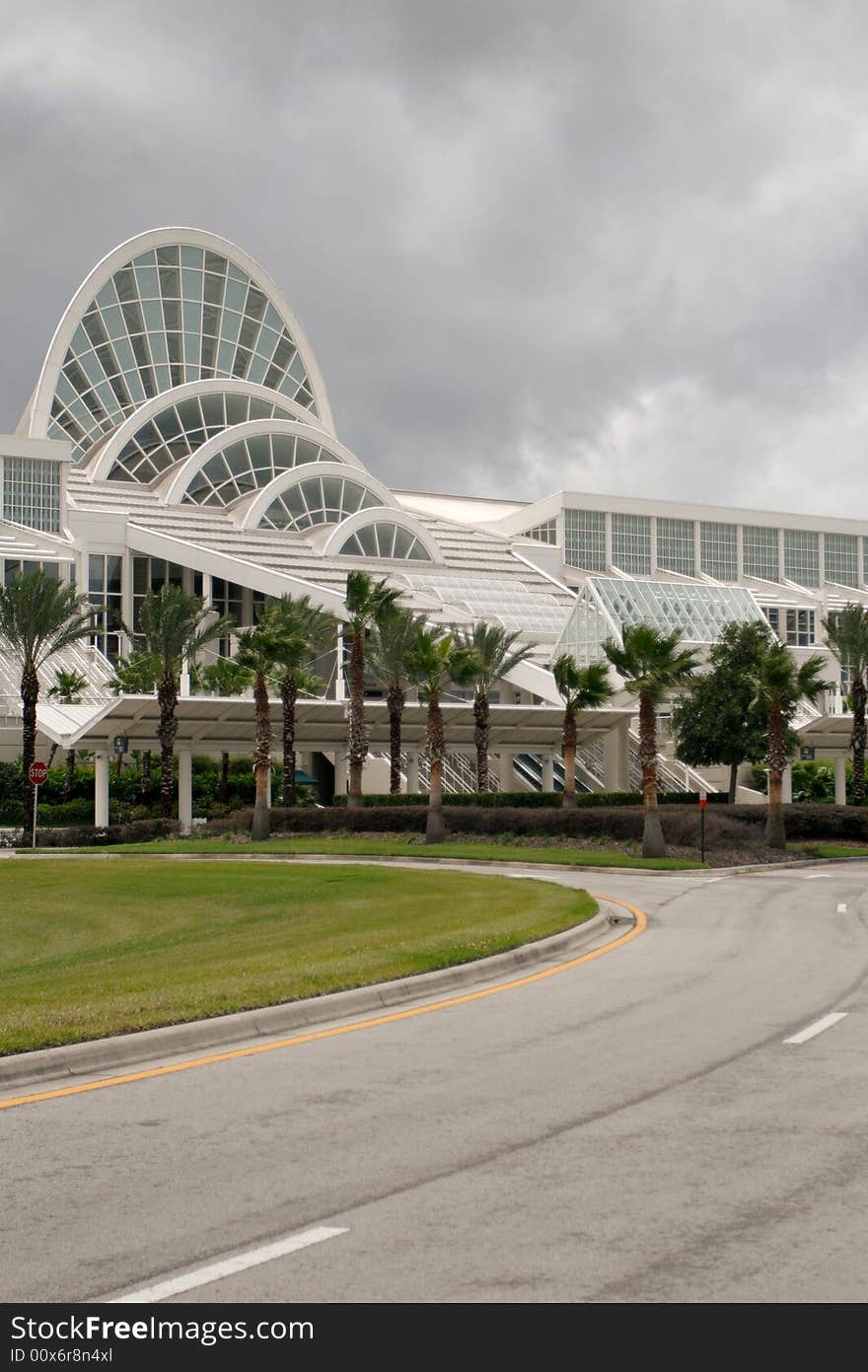 Orange County Convention Center on a cloudy day in Orlando, Florida. Orange County Convention Center on a cloudy day in Orlando, Florida.