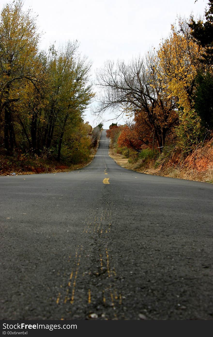 An old back road in Oklahoma. An old back road in Oklahoma