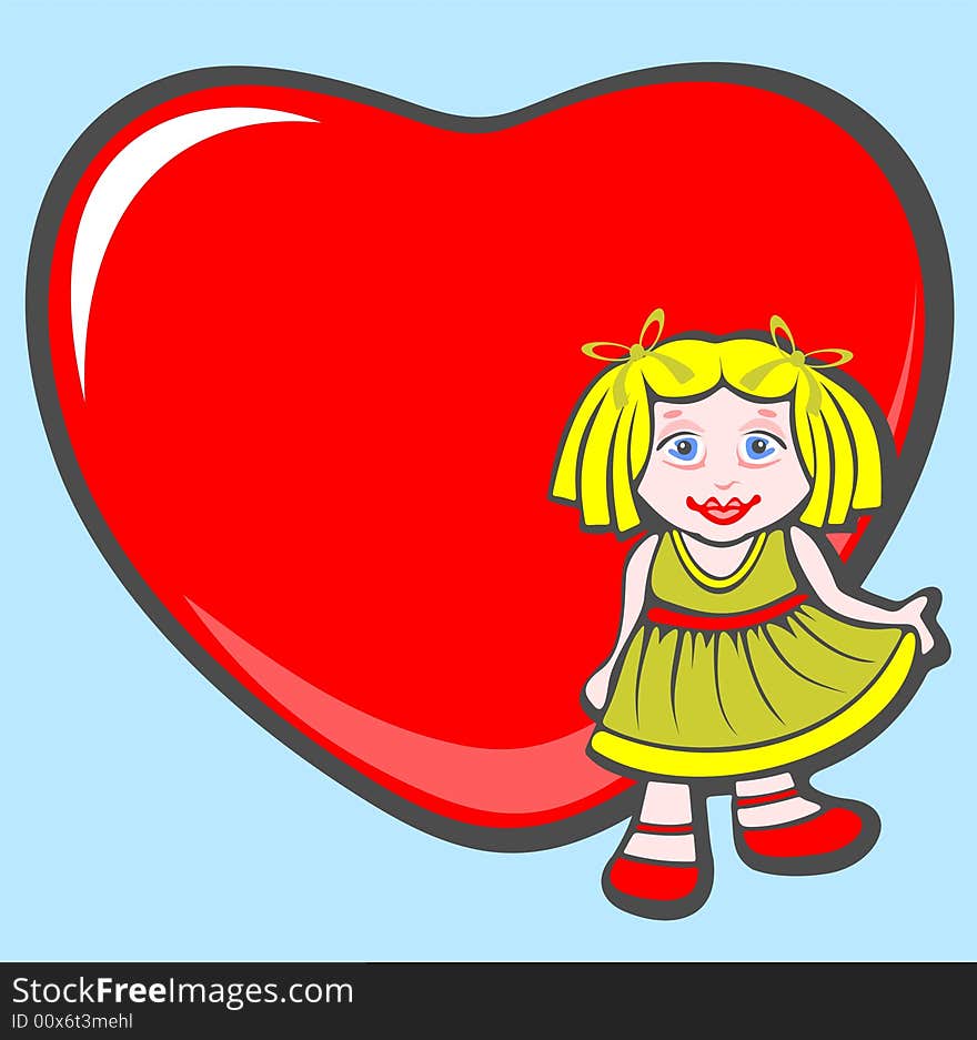 Girl And Heart