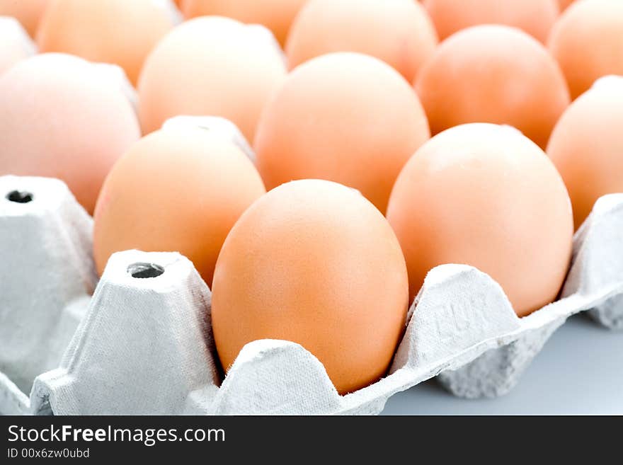 Brown eggs, isolated