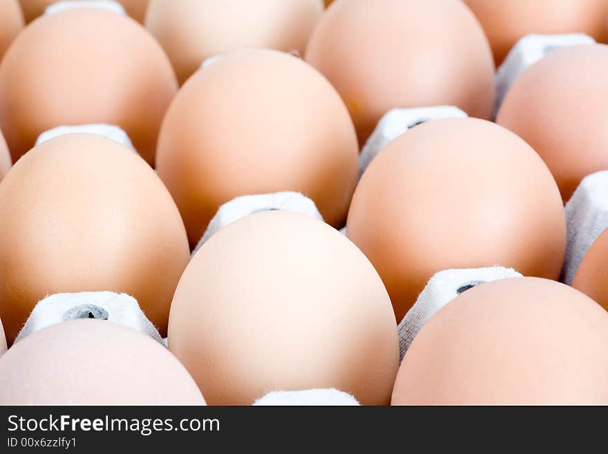 Brown eggs, isolated