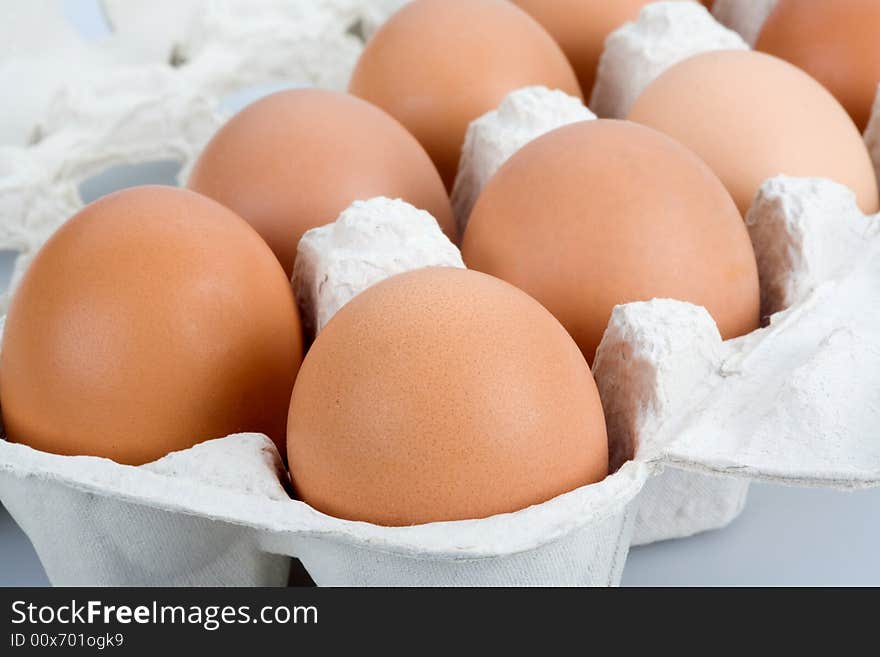 Brown eggs, isolated