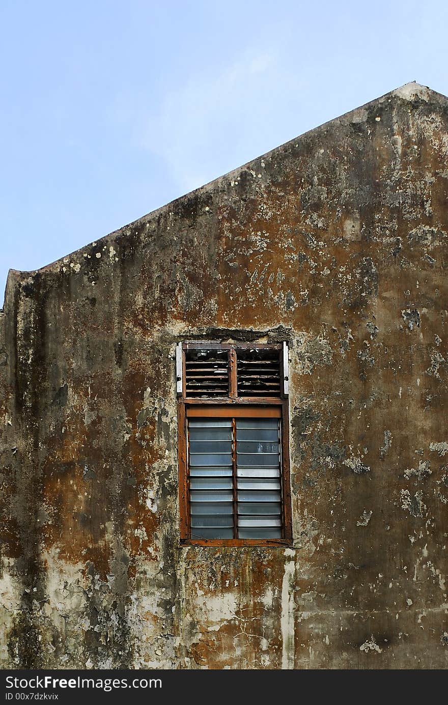 Windows in old residential area