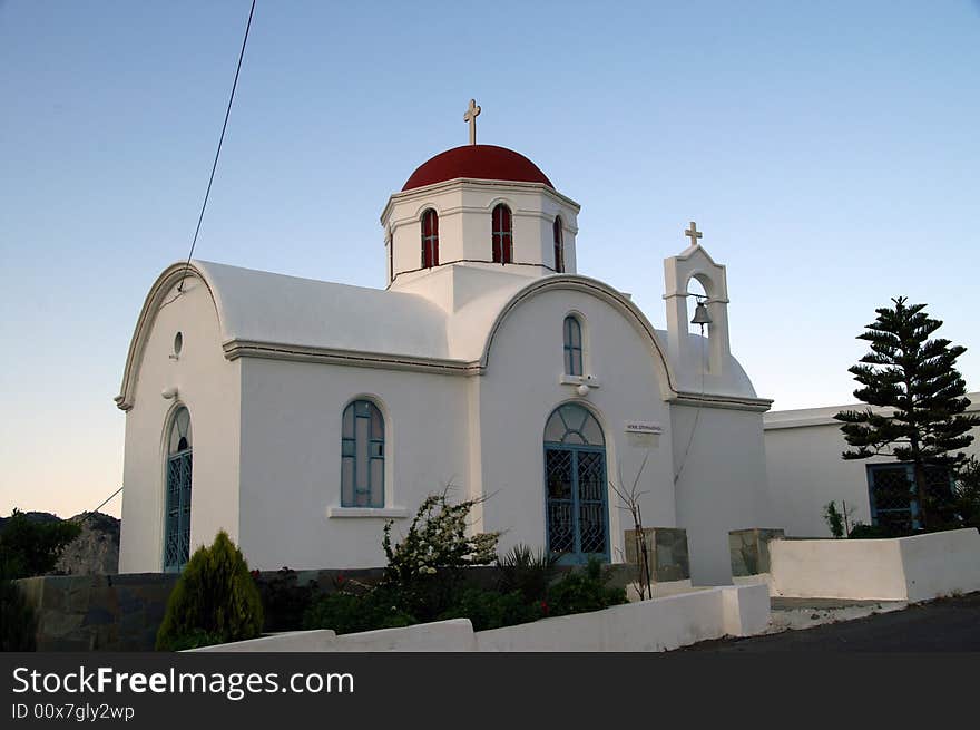 Greek white chapel