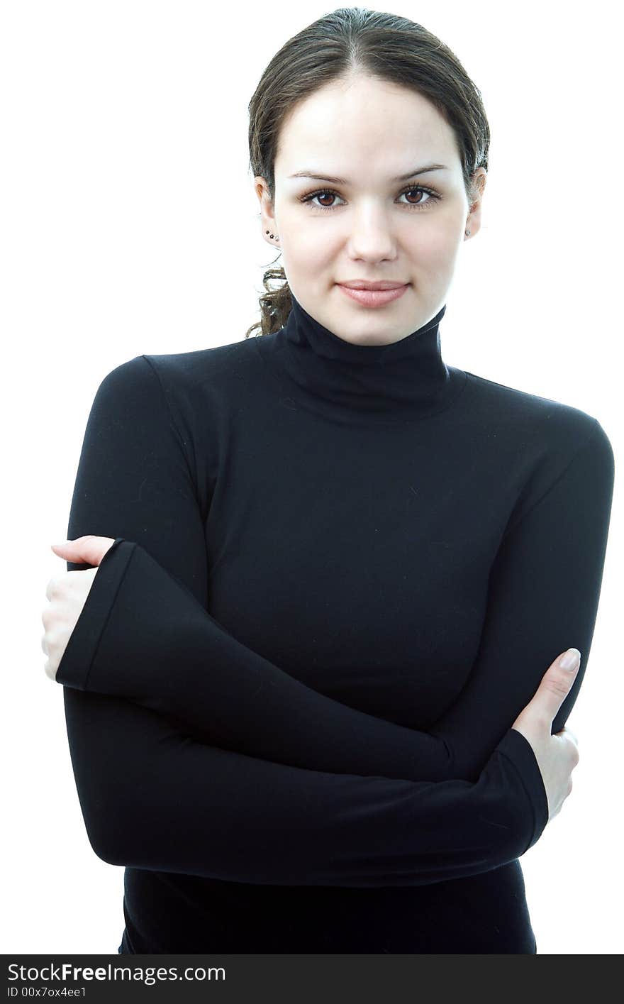 Beauty woman portrait on white background