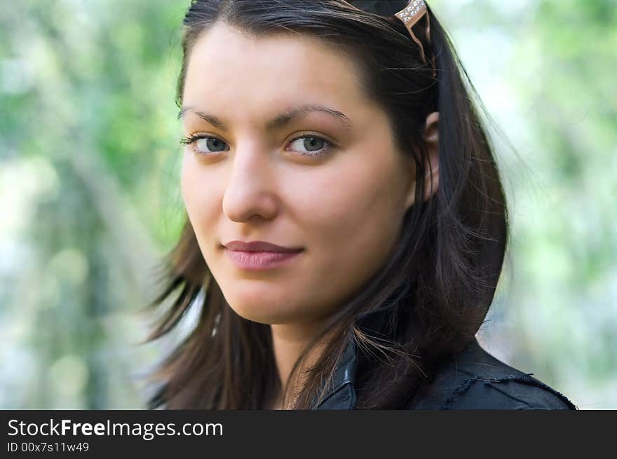 Portrait Of A Beautiful  Young Woman